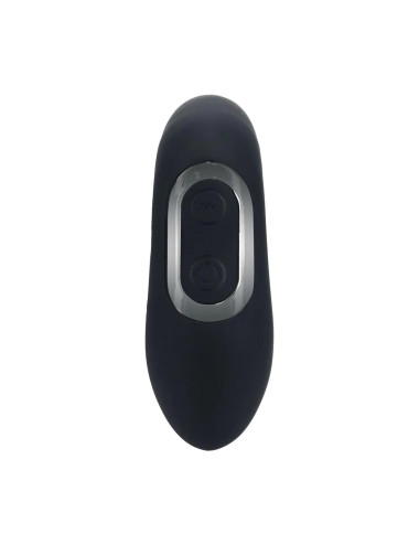 Vibrating Heating Bendable Tapping Silicone Prostate Stimulator - Black