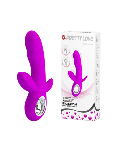 PRETTY LOVE Humphray USB - Wibrator Króliczek 35 funkcji, 7 wibracji, 5 prędkości, silikon medyczny, wodoodporny