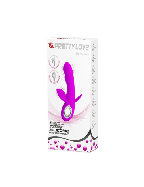 PRETTY LOVE Humphray USB - Wibrator Króliczek 35 funkcji, 7 wibracji, 5 prędkości, silikon medyczny, wodoodporny