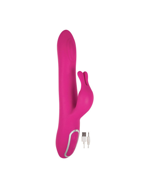 Wibrator Isabella 5 funkcji USB - Króliczek silikon medyczny wodoodporny różowy