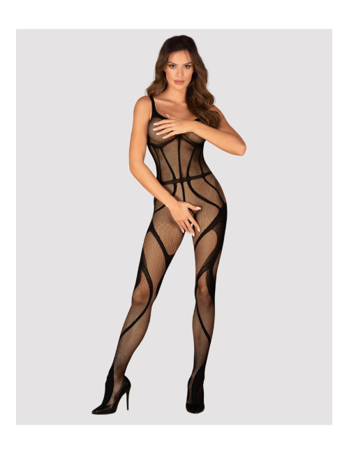 Obsessive Bodystocking G336 – Czarne, Zmysłowe Body (S/M/L)