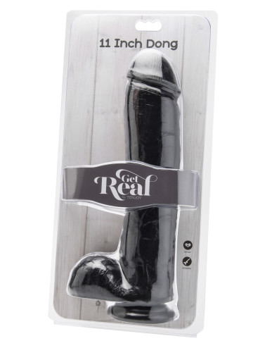 Dildo 11 inch with Balls Black