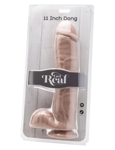 Dildo 11 inch with Balls Light skin tone