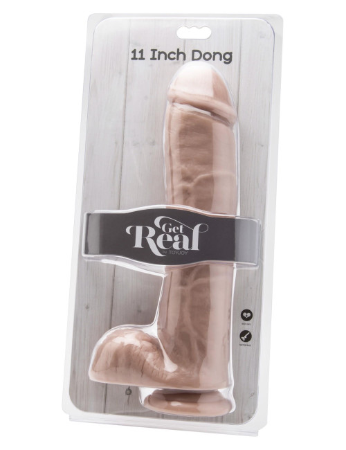 ToyJoy Dildo z Jądrami w Kolorze Cielistym 28 cm (11 cali)