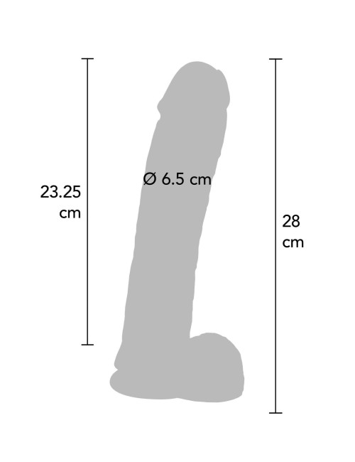 ToyJoy Dildo z Jądrami w Kolorze Cielistym 28 cm (11 cali)