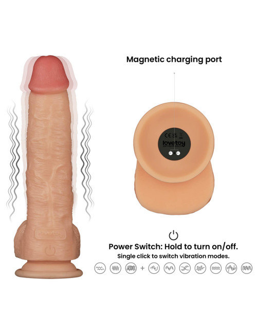 Lovetoy Power Basics Realistyczne Dildo z Wibracjami 9,5''