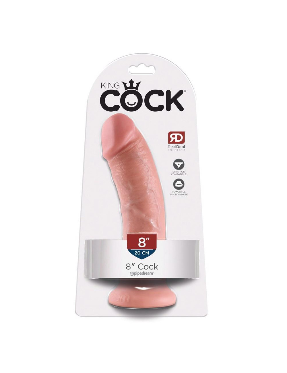 King Cock 8 inch Skin-coloured