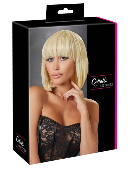 Wig Bob Blond - Peruka Bob 28 cm, 100% Poliester, COTTELLI Peruki