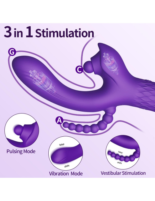 Wibrator - Patty, 7 vibration functions, 7 ball tapping, USB