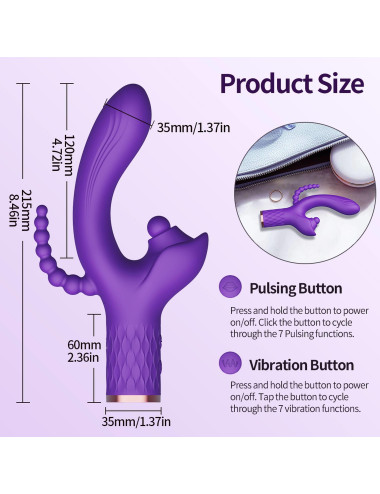 Wibrator - Patty, 7 vibration functions, 7 ball tapping, USB