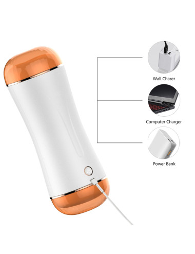 Masturbator - B - Series - Vibrating Masturbation Cup USB 10 function + Interactive Function / Double Ends