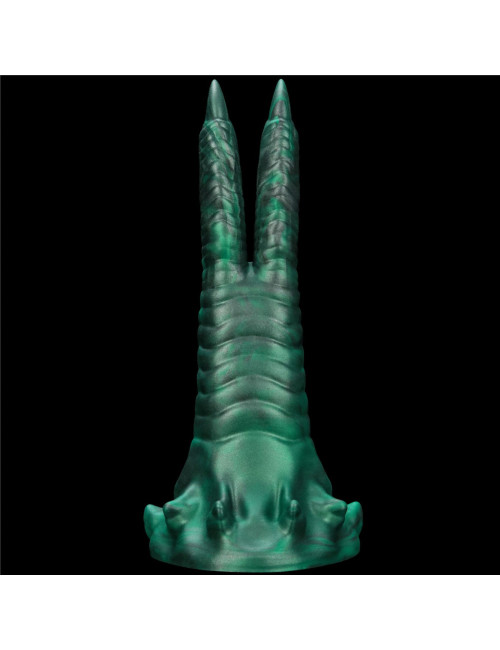 Savage Charm Double-Claw Dildo – Podwójny Pazur, Platinum Silicone, Wibracje, Zabawki Eroticzne, Wodoodporne, USB