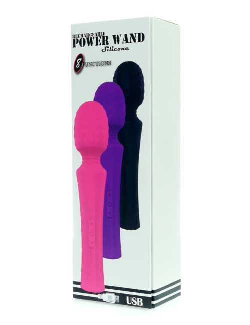 Power Wand Stymulator Wibracyjny USB - Masażer Ładowalny Purple | Zabawki, Wibratory, Masażery