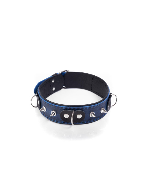 Obroża BDSM Crazy Horse Blue Small – Kagańce, Zabawki BDSM