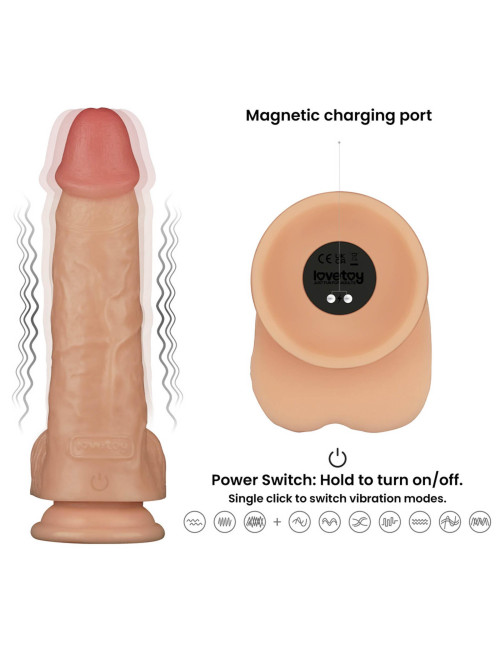 Lovetoy Power Basics Realistyczny dildo z wibracjami 23 cm