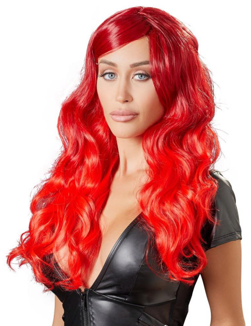 Peruka Wig Red Wavy Long 63 cm – regulowana, 100% poliester, Cottelli