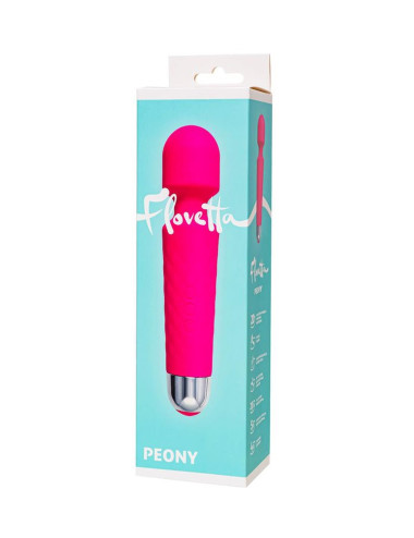 Flovetta Peony Vibrating massager, silicone, pink, 20.5 cm