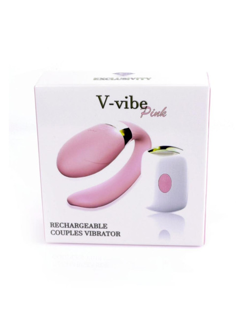 Wibrator i Stymulator dla Par B-Series V-Vibe Pink z Pilotem