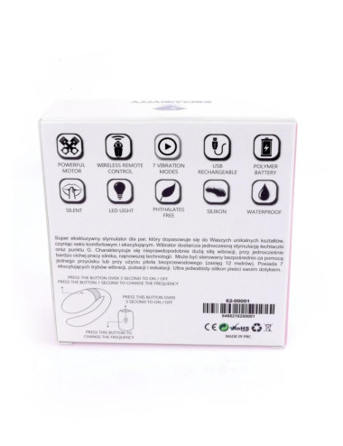 Stymulator-V-Vibe Pink USB 7 Function / Remote Control