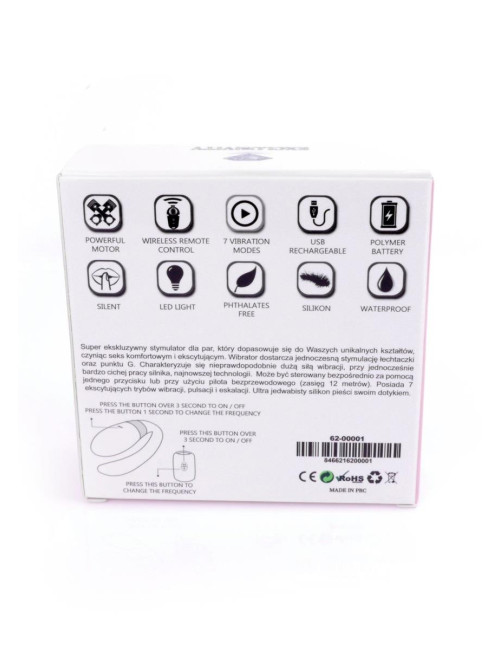 Wibrator i Stymulator dla Par B-Series V-Vibe Pink z Pilotem