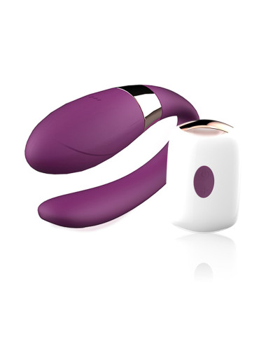 Stymulator-V-Vibe Purple USB – Wibrator dla Par, 7 Trybów, Pilot Bezprzewodowy, Silikon Medyczny, Zabawki erotyczne