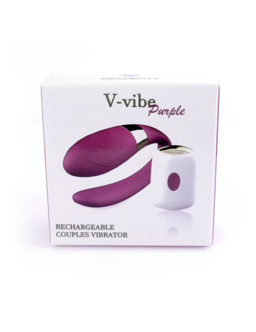 Stymulator-V-Vibe Purple USB – Wibrator dla Par, 7 Trybów, Pilot Bezprzewodowy, Silikon Medyczny, Zabawki erotyczne