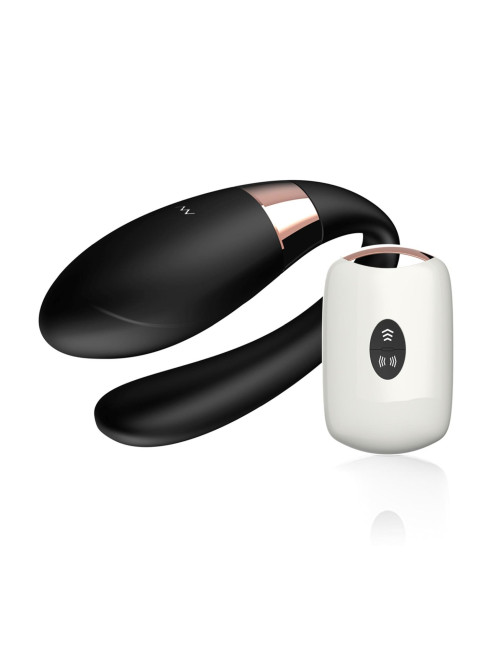 Stymulator V-Vibe Black USB – Wibrator z pilotem, 7 funkcji, stymulacja punktu G i łechtaczki, silikon medyczny