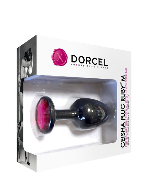 Korek analny z kamieniem Dorcel Geisha Plug Ruby M