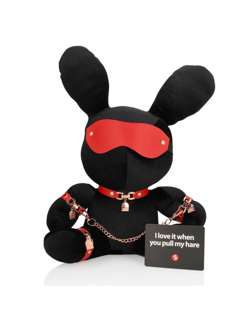 S-Line Velvet Czarny Pluszowy Królik Bondage - Duży