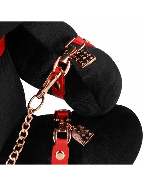 S-Line Velvet Czarny Pluszowy Królik Bondage - Duży