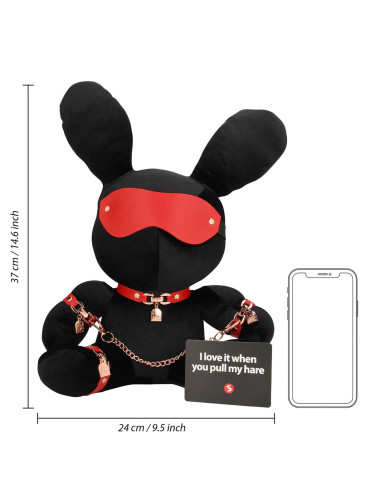 Rabbit Bondage - Velvet - Large - Black