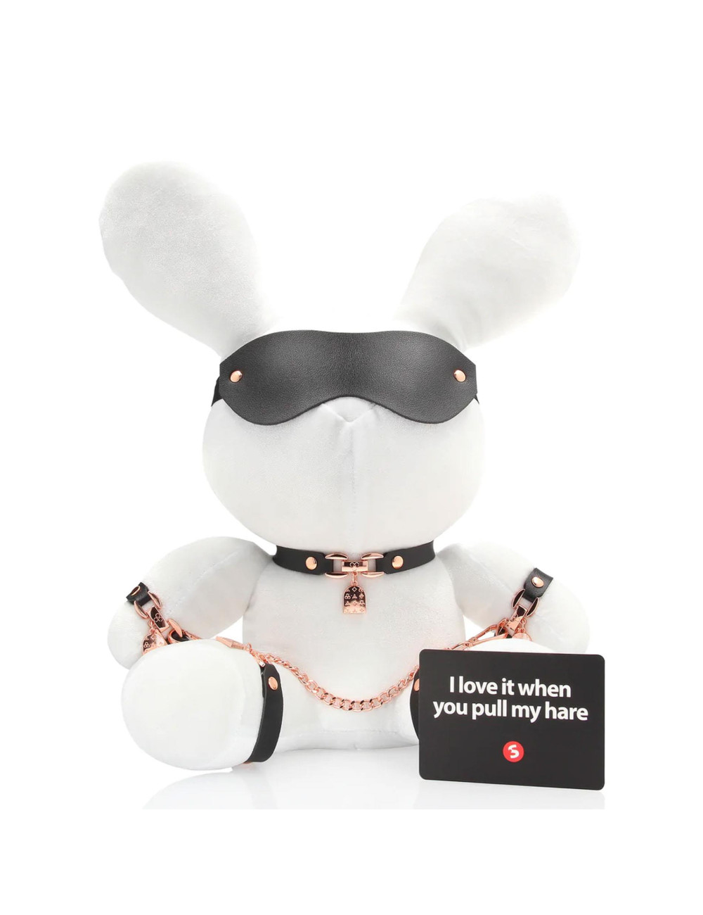 Pluszowy królik bondage Velvet Large White - śmieszne zabawki