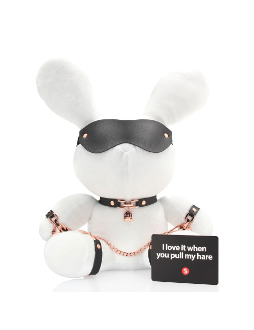 Pluszowy królik bondage Velvet Large White - śmieszne zabawki