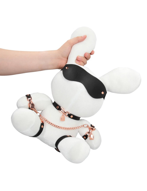 Pluszowy królik bondage Velvet Large White - śmieszne zabawki