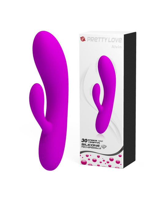 PRETTY LOVE ALVIN - Zabawki Wibrator Punkt G, 30 funkcji, silikonowy, fioletowy