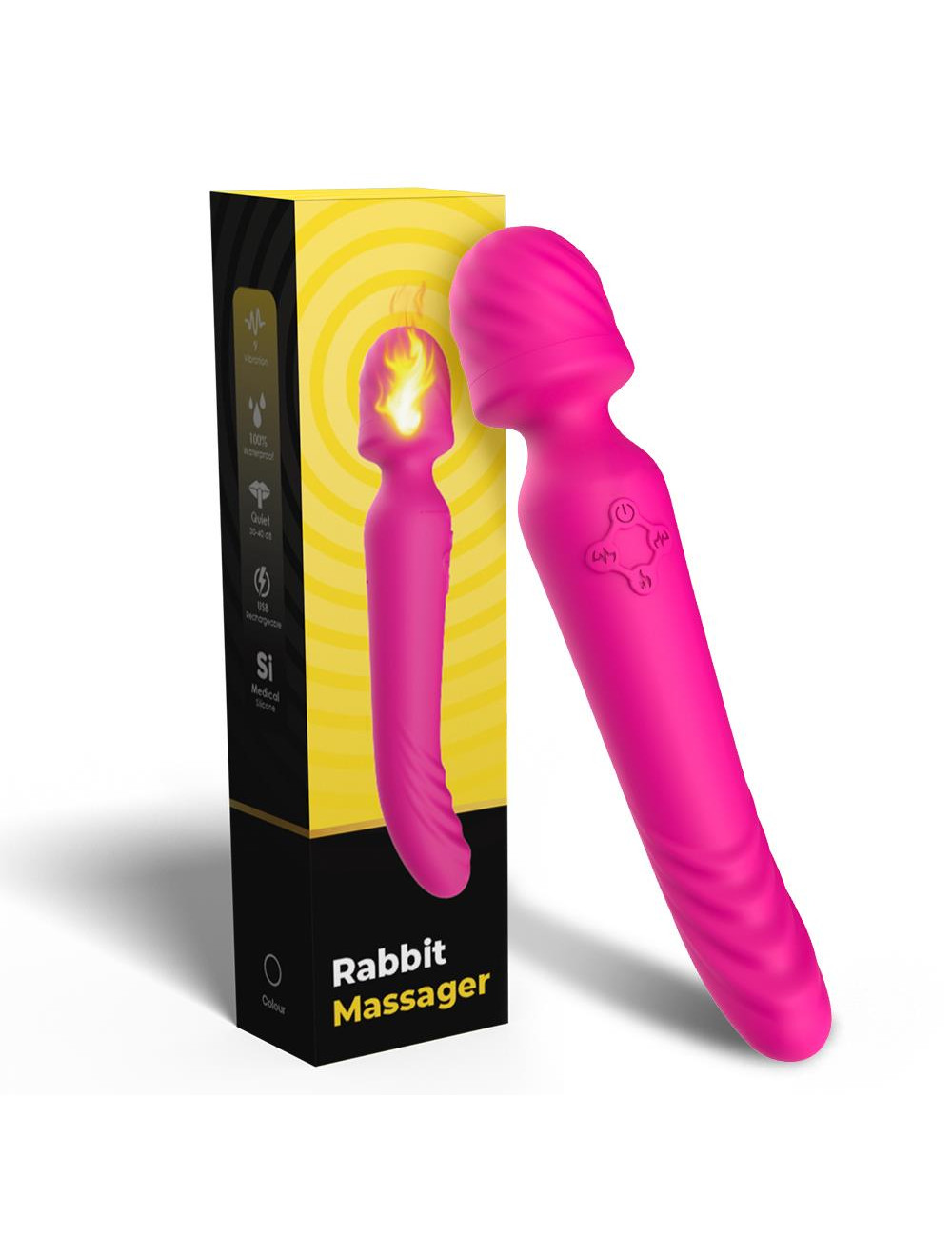 Mission Pink: Masażer Wibracyjny z Silikonem Medycznym, Wodoodporny, 9 trybów