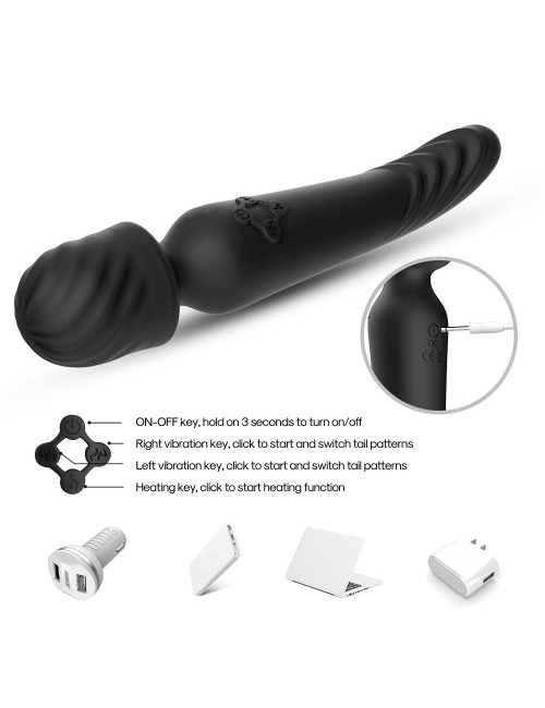 B - Series Joy Mission Black - Wibrator z Funkcją Podgrzewania