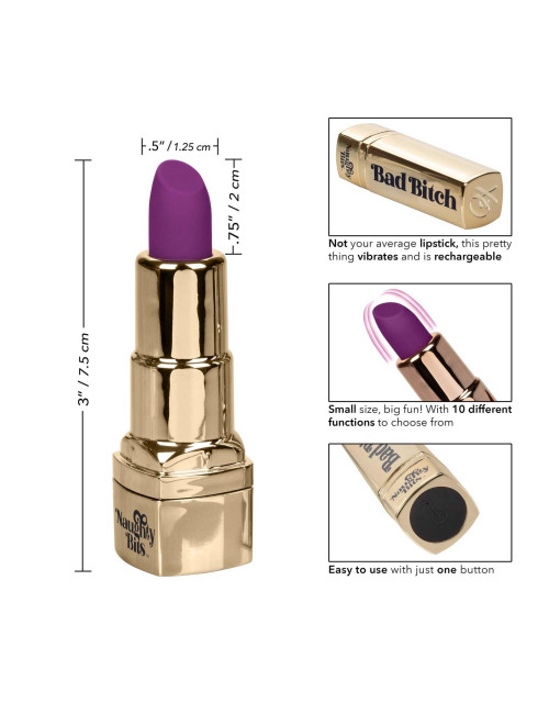Calexotics Bad Bitch Gold - dyskretny wibrator w kształcie szminki
