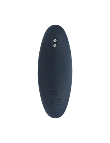 Vibrating Silicone Prostate Stimulator Anal Plug - M - Black