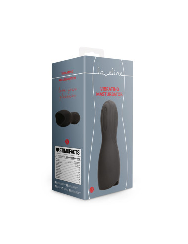 Vibrating Masturbator Sleeve - Licorice Black