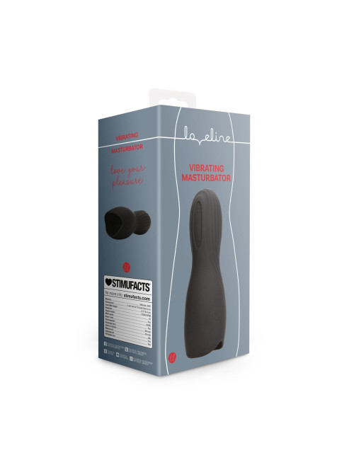 Loveline Licorice Black - Wibrujący masturbator z 10 trybami