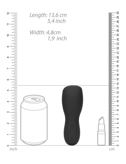 Loveline Licorice Black - Wibrujący masturbator z 10 trybami