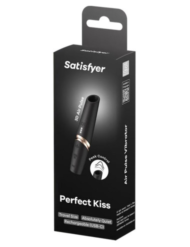 Satisfyer Perfect Kiss - Wibrator szminka, stymulator fal ciśnienia, zabawki intymne