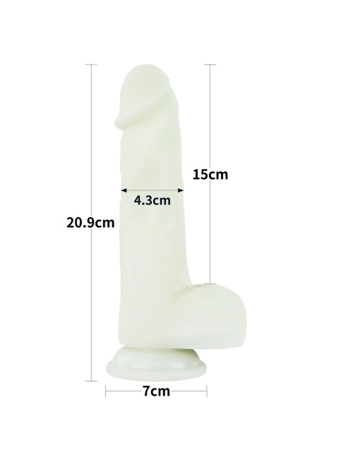 Lovetoy Lumino Play - Świecące dildo żelowe waginalno-analne