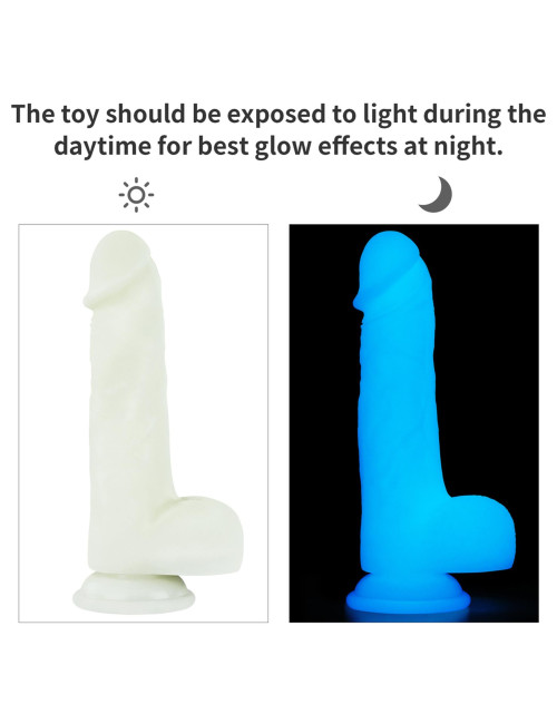 Lovetoy Lumino Play - Świecące dildo żelowe waginalno-analne