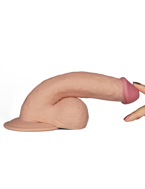8.8 The Ultra Soft Dude Vibrating – Realistyczny dildo z przyssawką, luksusowy wibrator, 10 trybów
