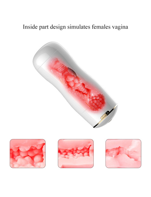 B - Series Fox Dwustronny Masturbator z Wibracją CyberSkin