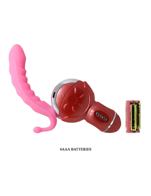 Baile Rolling Fun II - Wibrator silikonowy z 12 funkcjami wibracji i 6 obrotów, stymulator punktu G