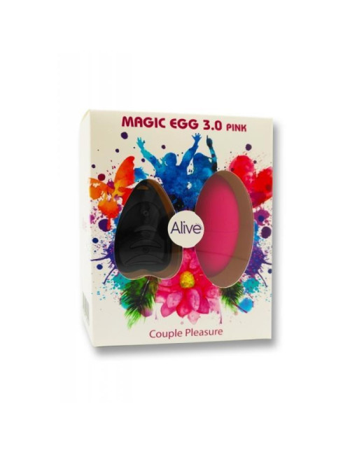 Jajko Wibracyjne Egg 3.0 Pink – Bezprzewodowy Pilot, 10 Trybów, Silikon/ABS