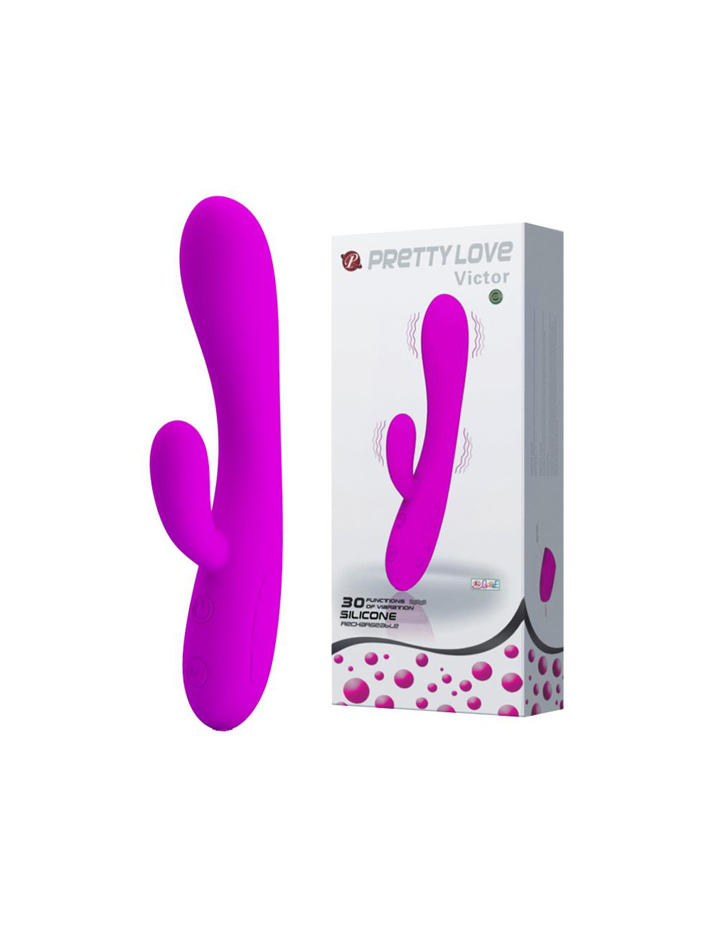 PRETTY LOVE VICTOR USB – Wibrator Punktu G, 30 funkcji, silikonowy, wodoodporny